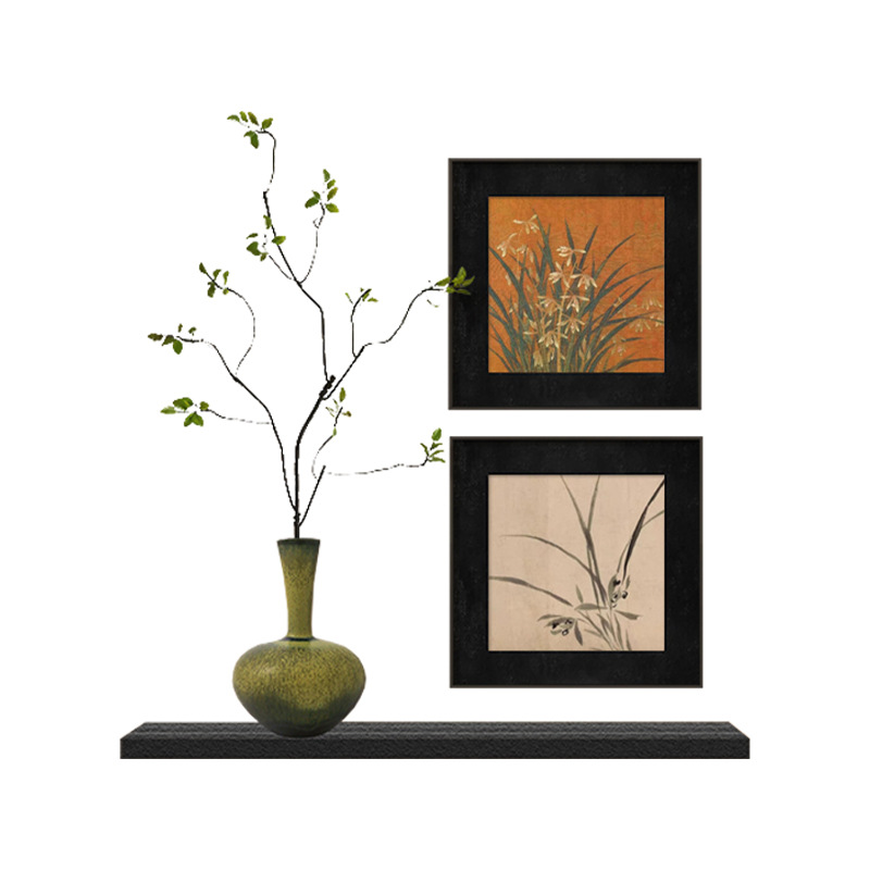 Medieval style restaurant art entrance corridor aisle hanging painting retro background wall mural