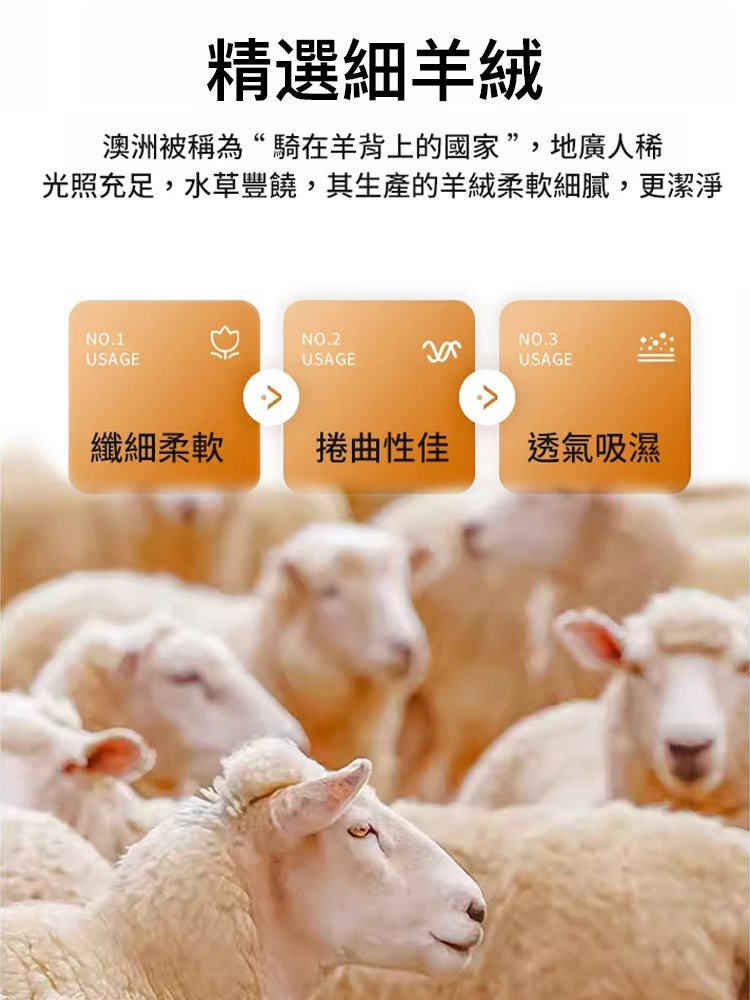 加長保暖羊絨護膝