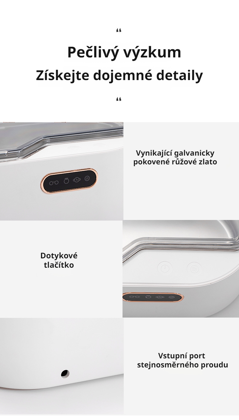 Krabička na kontaktní čočky s ultrazvukovou technologií