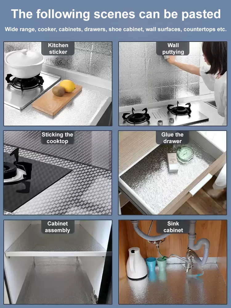 Kitchen oil-proof, waterproof and moisture-proof self-adhesive sticker