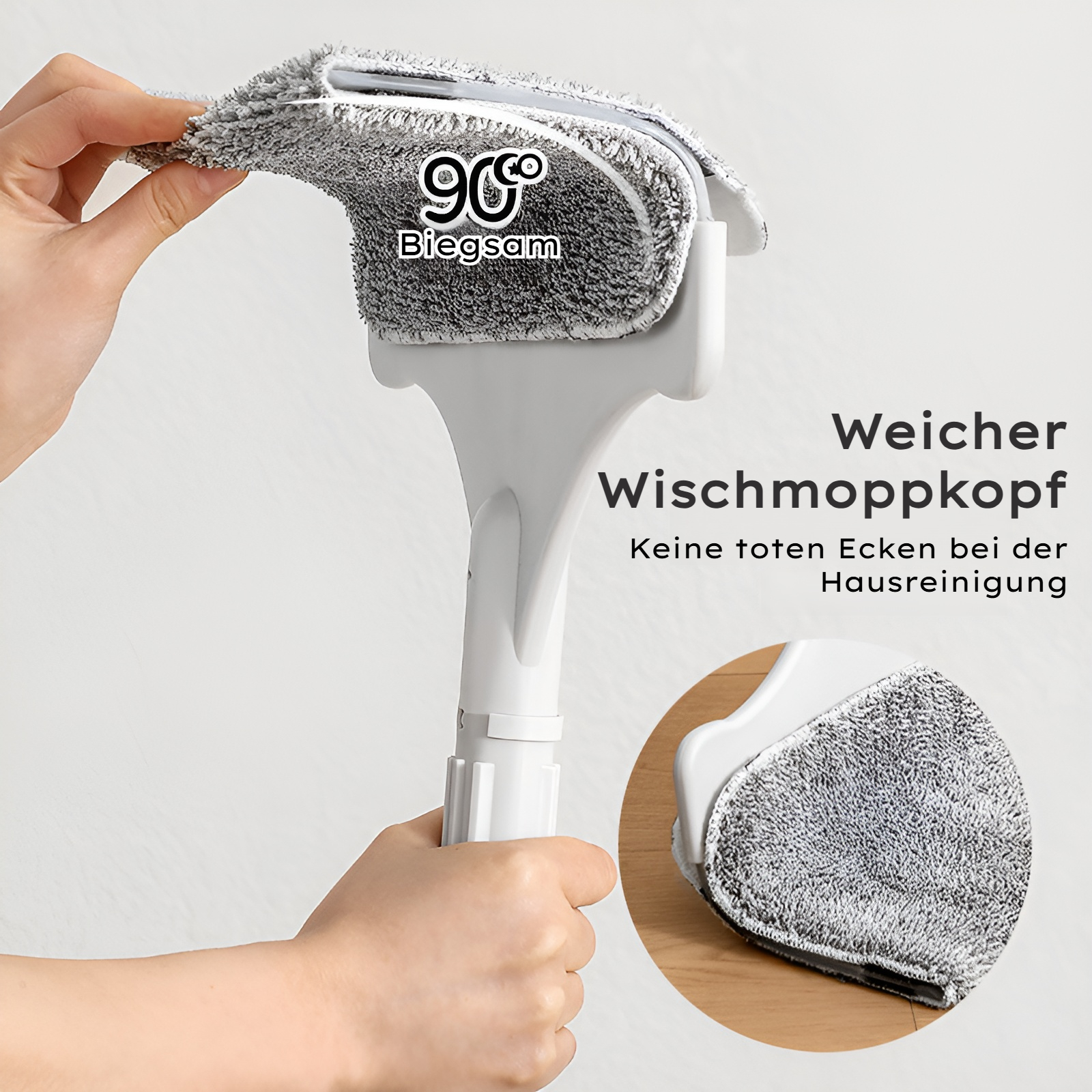 Lazy Mop Teleskop-Zwei-in-Eins-Mopp Haushaltsglasreinigung Fensterreinigungsbürste Deckenmopp Doppel