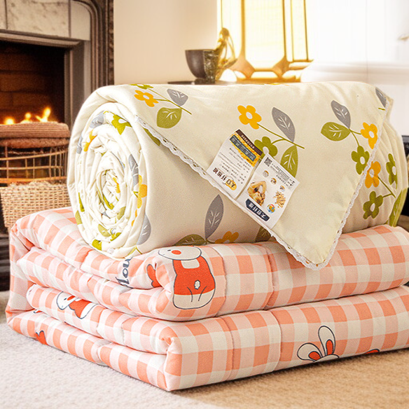 空調キルト抗菌サマーキルトシート 学生寮ダブル薄型キルト 肌に優しい大豆繊維のサマーキルト