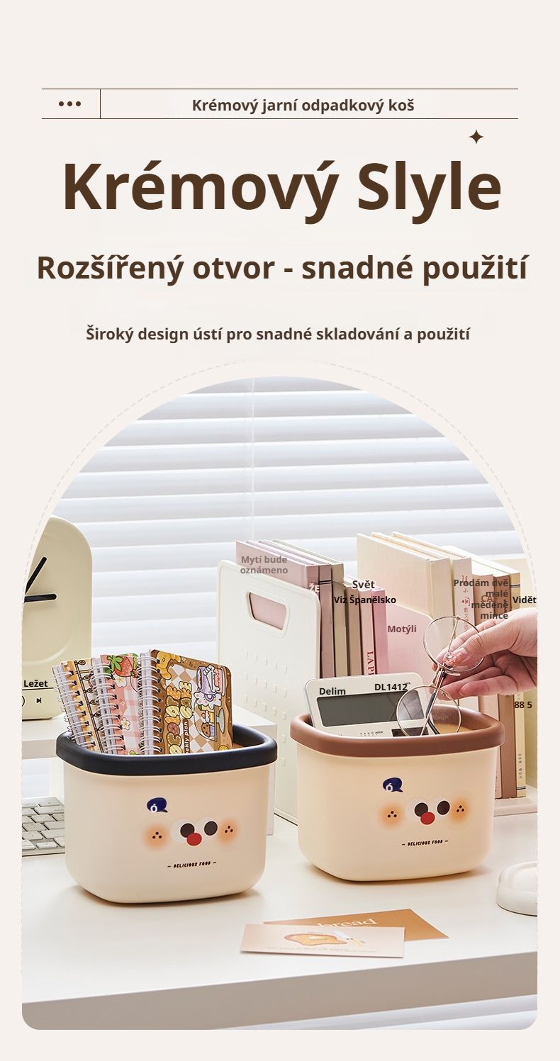 Mini koš na odpadky na pracovním stole