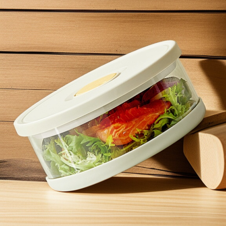 جولة شفافة لحفظ مربع