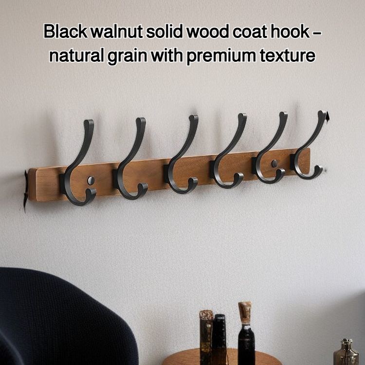 Black walnut coat hook