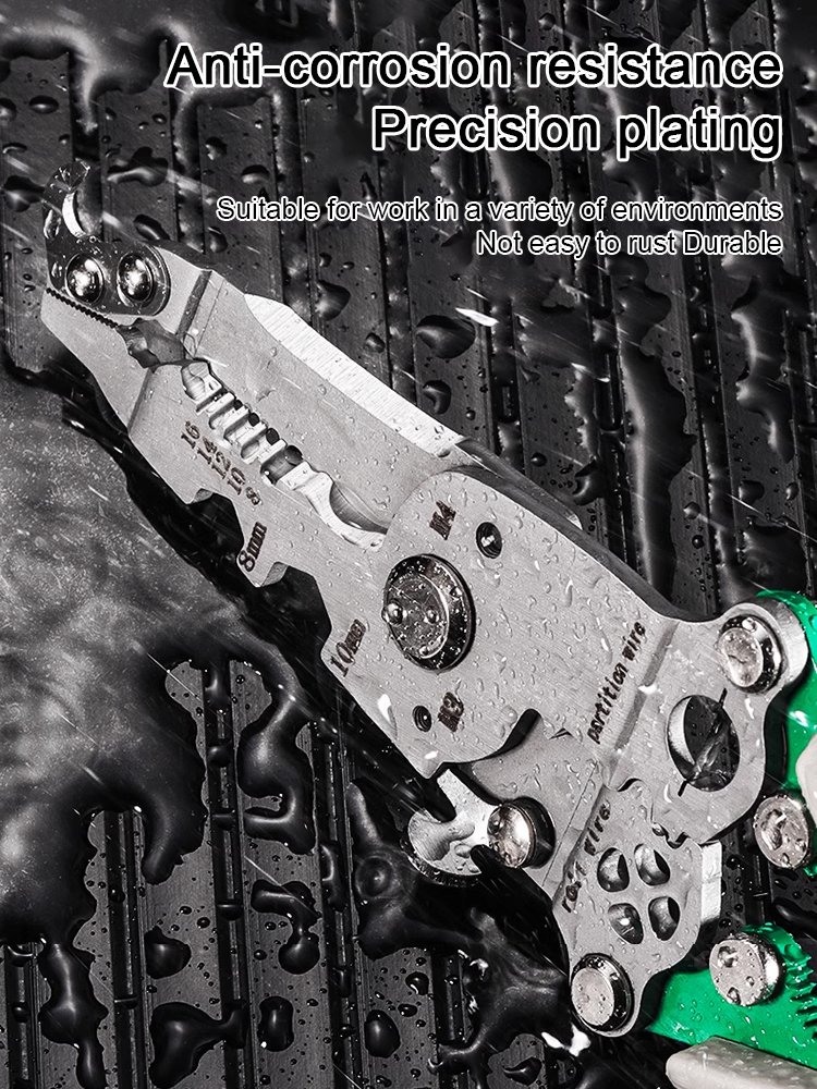 Foldable 18-in-1 multifunctional wire stripper