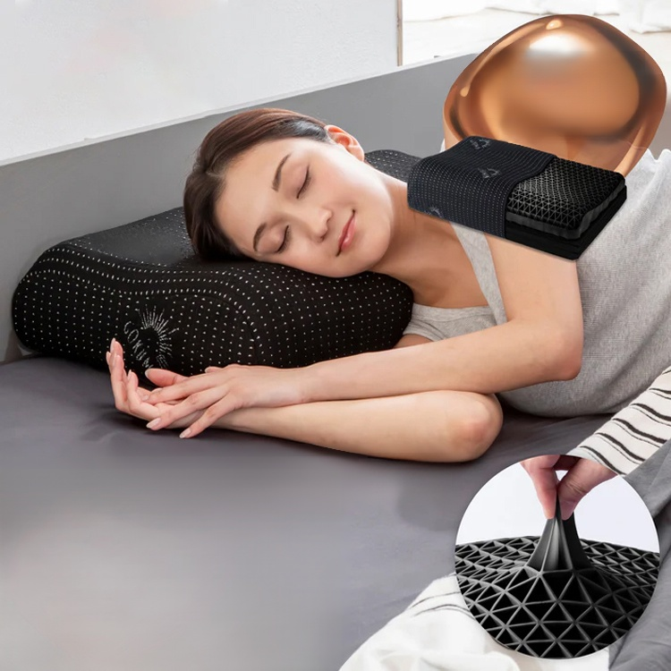 【목 보호 수면 도움】대나무 숯 펙틴 베개