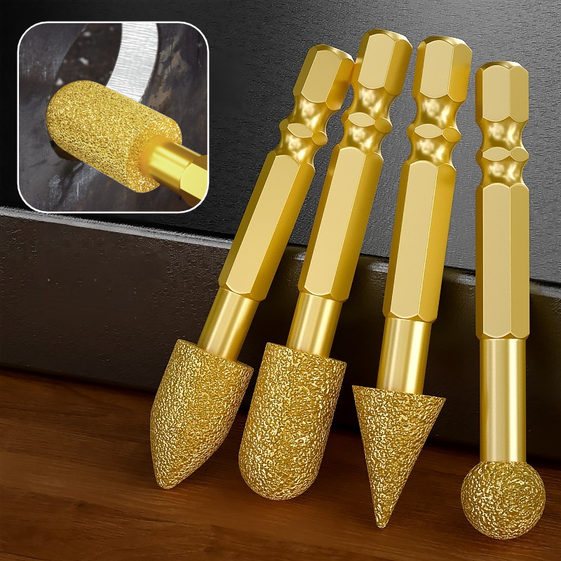 핸드드릴 다이아몬드연삭헤드 내마모회전줄 육각생크연삭공구 초경주철 다이아몬드연삭헤드