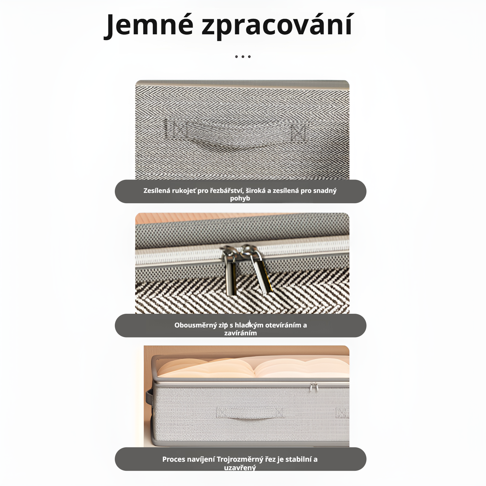 Flacher Unterbett-Aufbewahrungsbox im Schubladenstil für saisonale Bettdecken