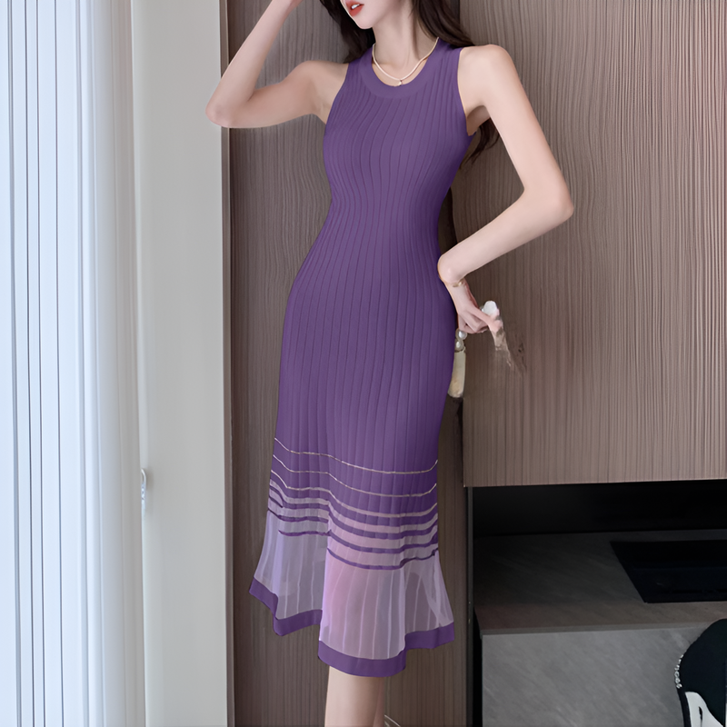 편안한 착용감의 나사산 냉감 원피스