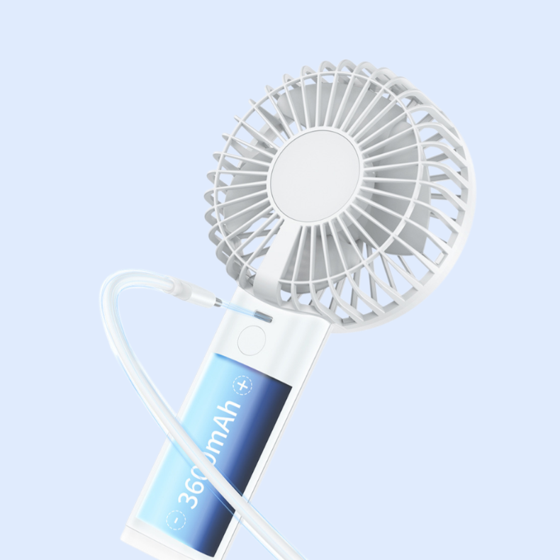 JP手持小風扇手提電風扇數顯戶外風扇