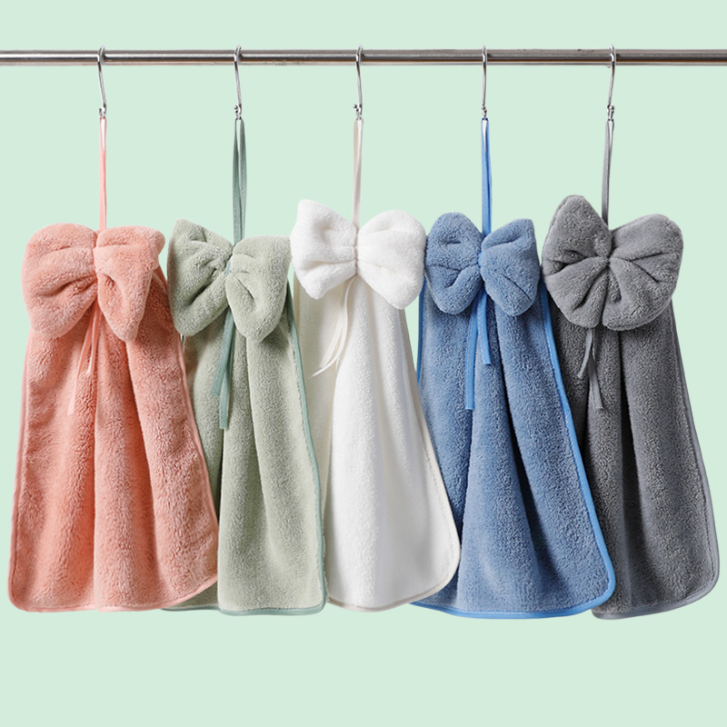 Coral Fleece Handtuch kann aufgehängt werden süß saugfähig schnelltrocknend