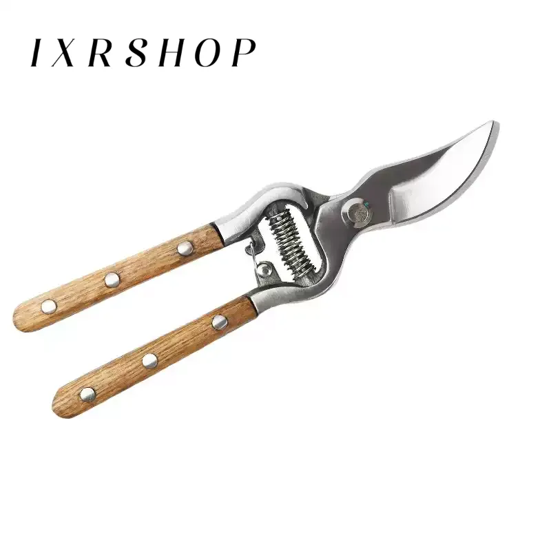 Mango de madera podadora tijeras florales jardín tijeras