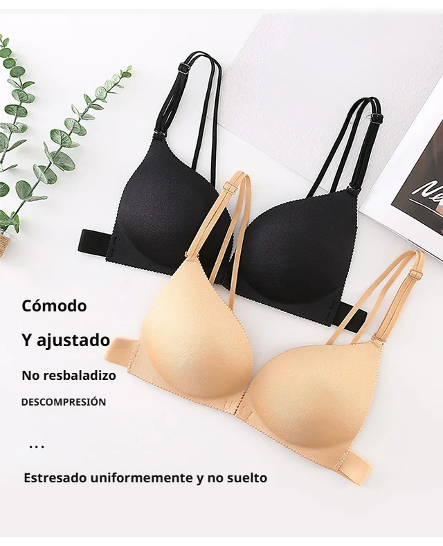 Diseño de espalda bonita en sujetador para mujer