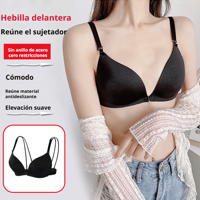 Sujetador con broche delantero y espalda bonita