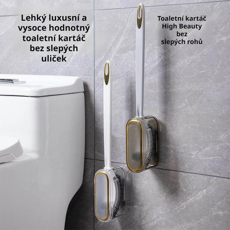 Bezvrtací domácí WC kartáč bez slepých míst