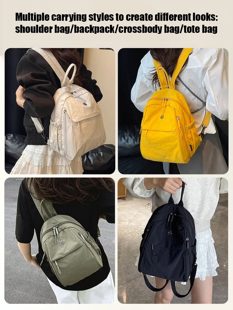 Multi-pocket lightweight multi-functional crossbody bag