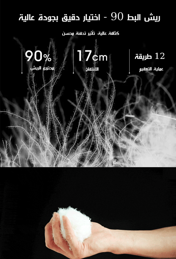 [جاكيت يمكن تخزينه في الجيب] جاكيت شتوي رجالي مبطن بالزغب البط٩٠% بدون أكمام