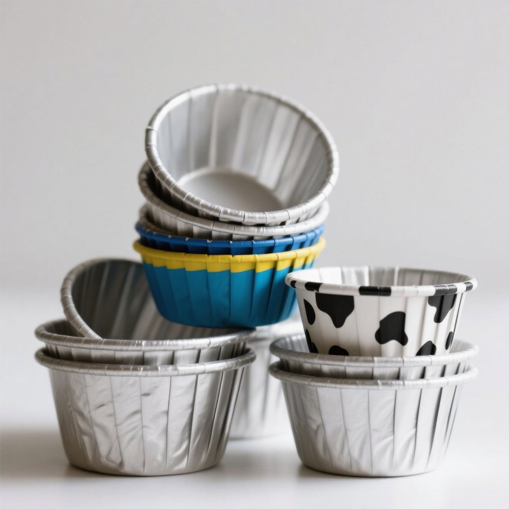 ベーキング用の使い捨てアルミホイル製ベーキングカップ