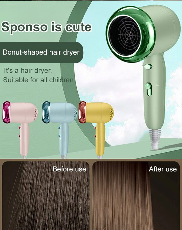 【39 Second Quick Dry】Donut Mini Hair Dryer