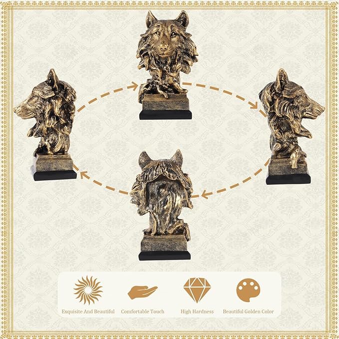 늑대 동상, 사자 동상, 남성 사무용품