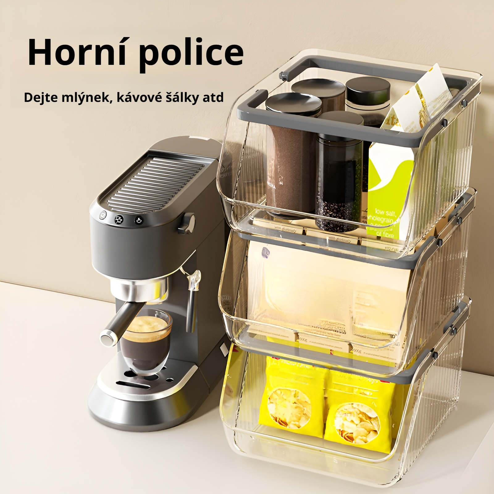 Průhledný akrylový zásuvkový organizér na stůl