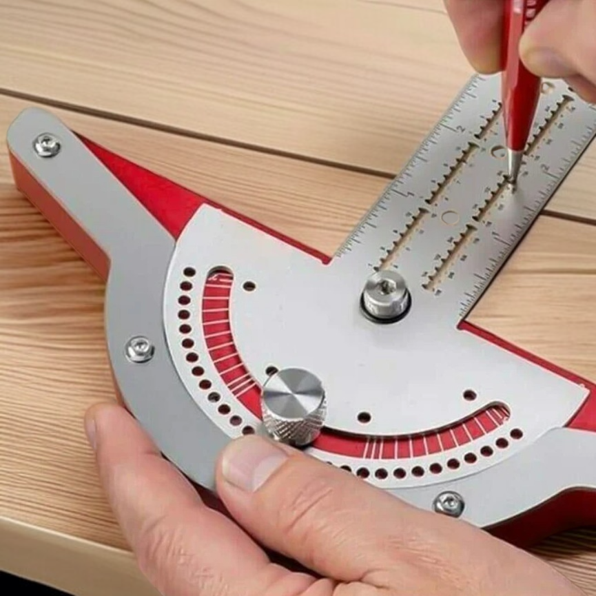 木工インペリアル・デザイン角度定規 エッジ・メトリック木工定規 木工角度英設計工具