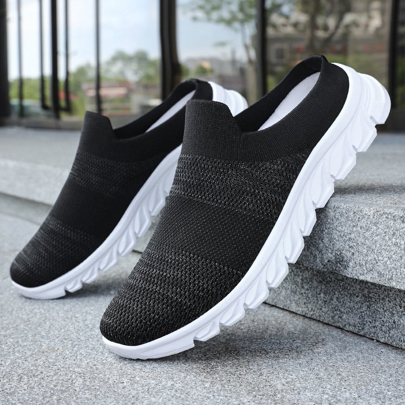 飛織スリッパ網面通気性カジュアル靴パンプス軟底