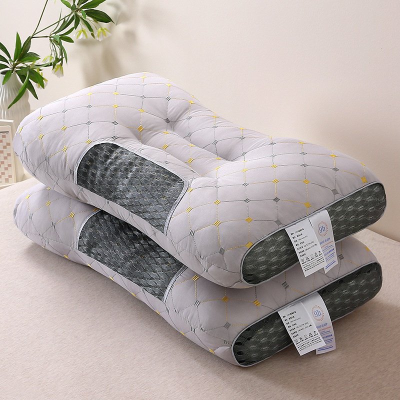 Fluffy Breathable Massage Pillow, High Elasticity Sleep Aid, Ergonomic Design