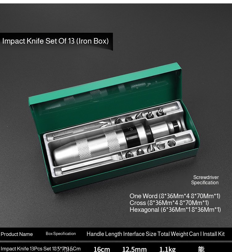 Complete chrome vanadium steel screwdriver kit in case