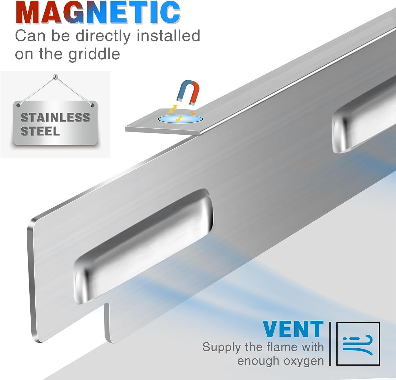 Blackstone griddle with protective wind screen accessory