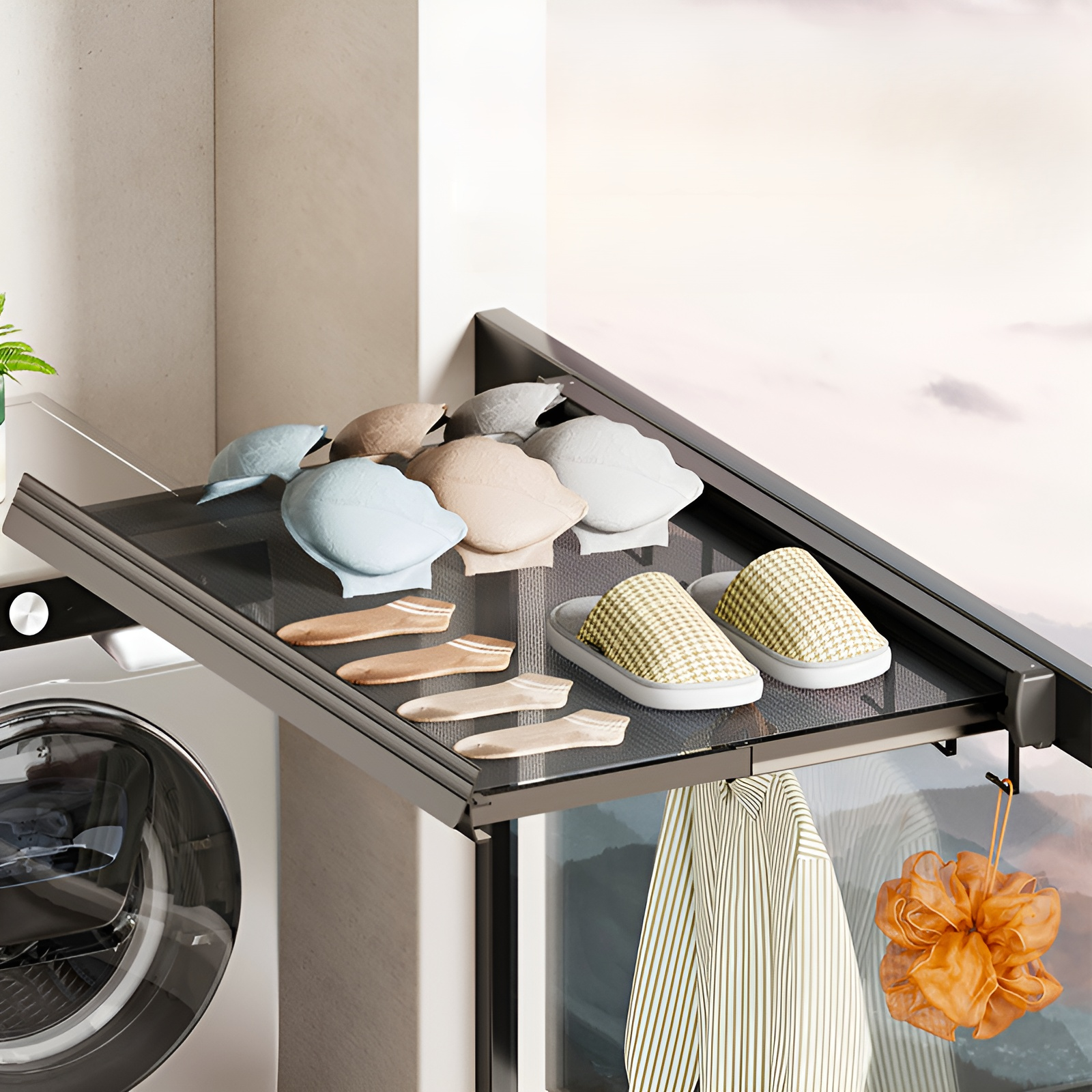 빨판 접기 빨래망