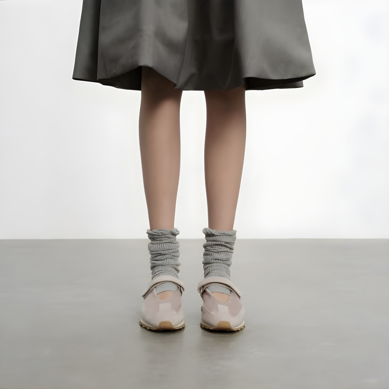 슈즈 여 봄여름 메리제인 펌프스 운동화 일자 스트랩 진주 통굽 발레 덕훈화