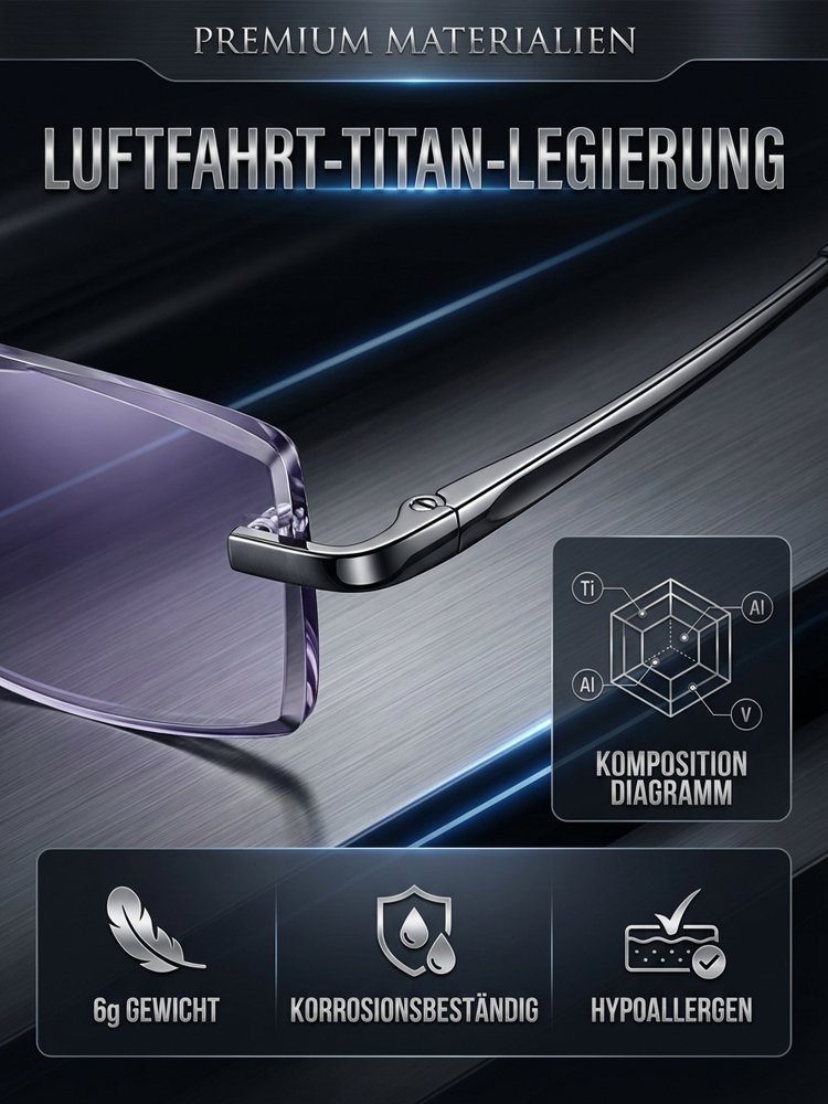 【Sehkraft zurück auf 20 Jahre】Intelligente Fokusveränderung Komfortable Lesebrille