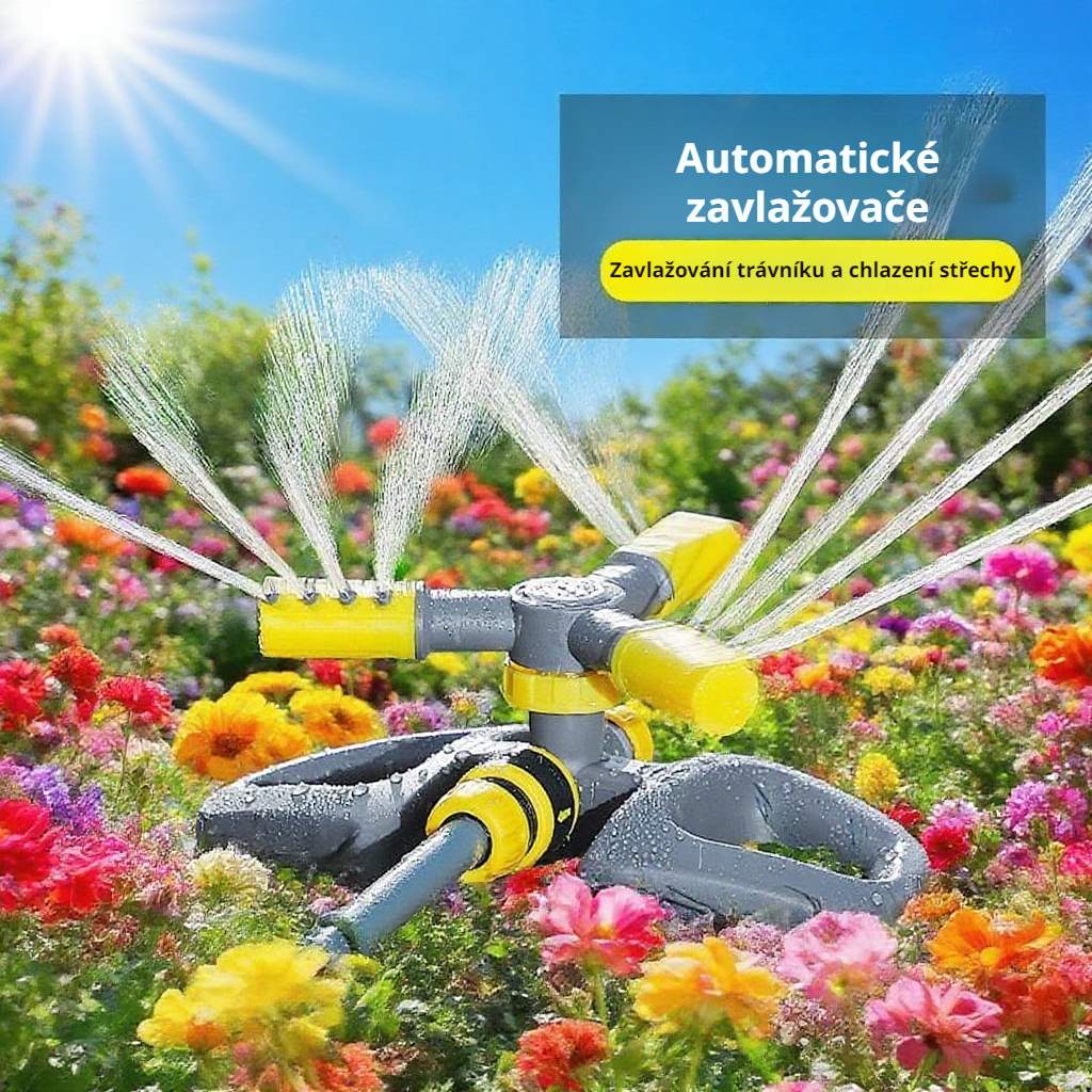 360° otočný automatický zavlažovač