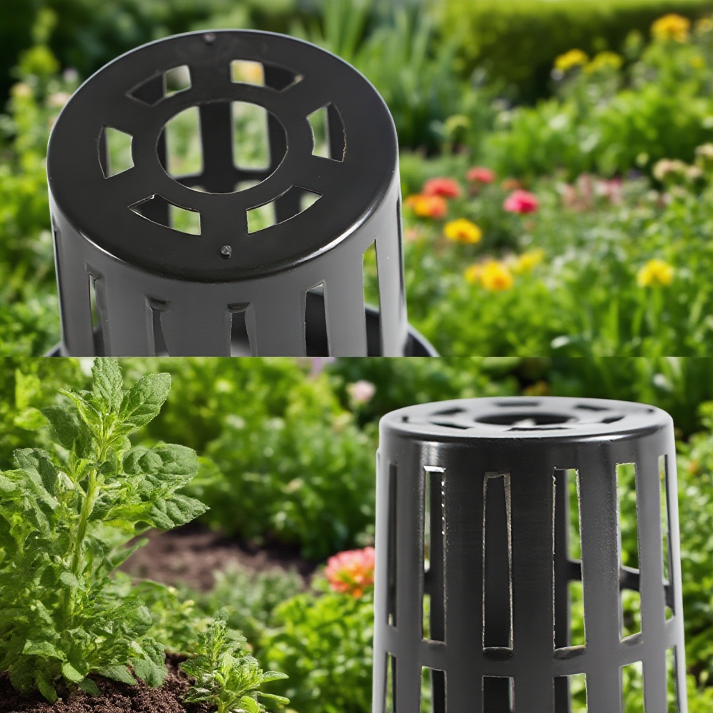 Detail košíku pro hydroponii s upevněnými kořeny