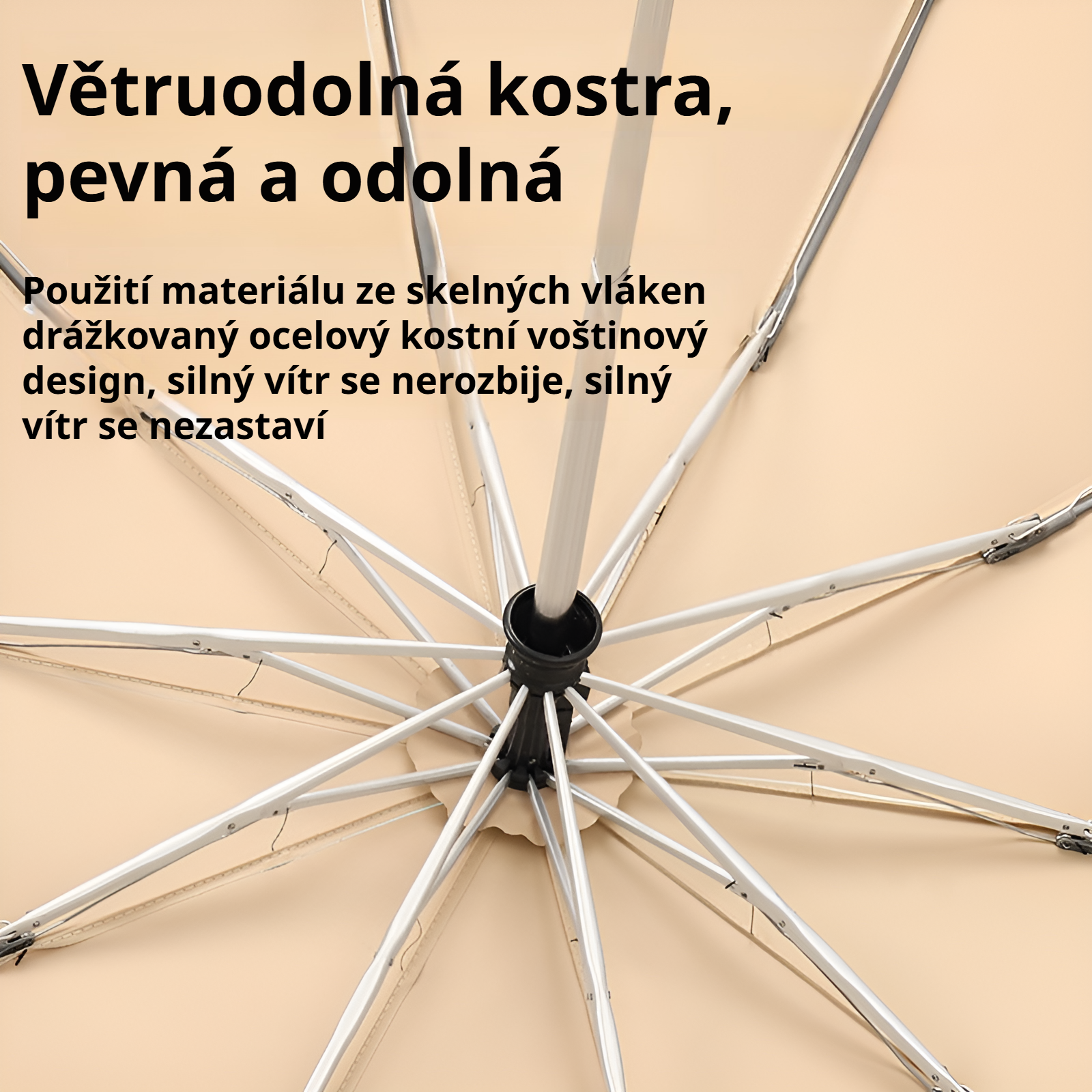 Český: Automatický skládací deštník s deseti žebry