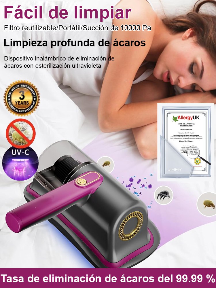 【Eliminador de ácaros inalámbrico con esterilización UV】