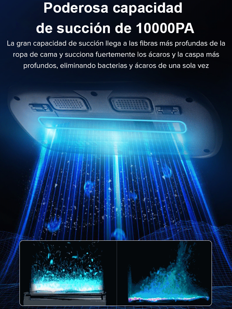 【Eliminador de ácaros inalámbrico con esterilización UV】