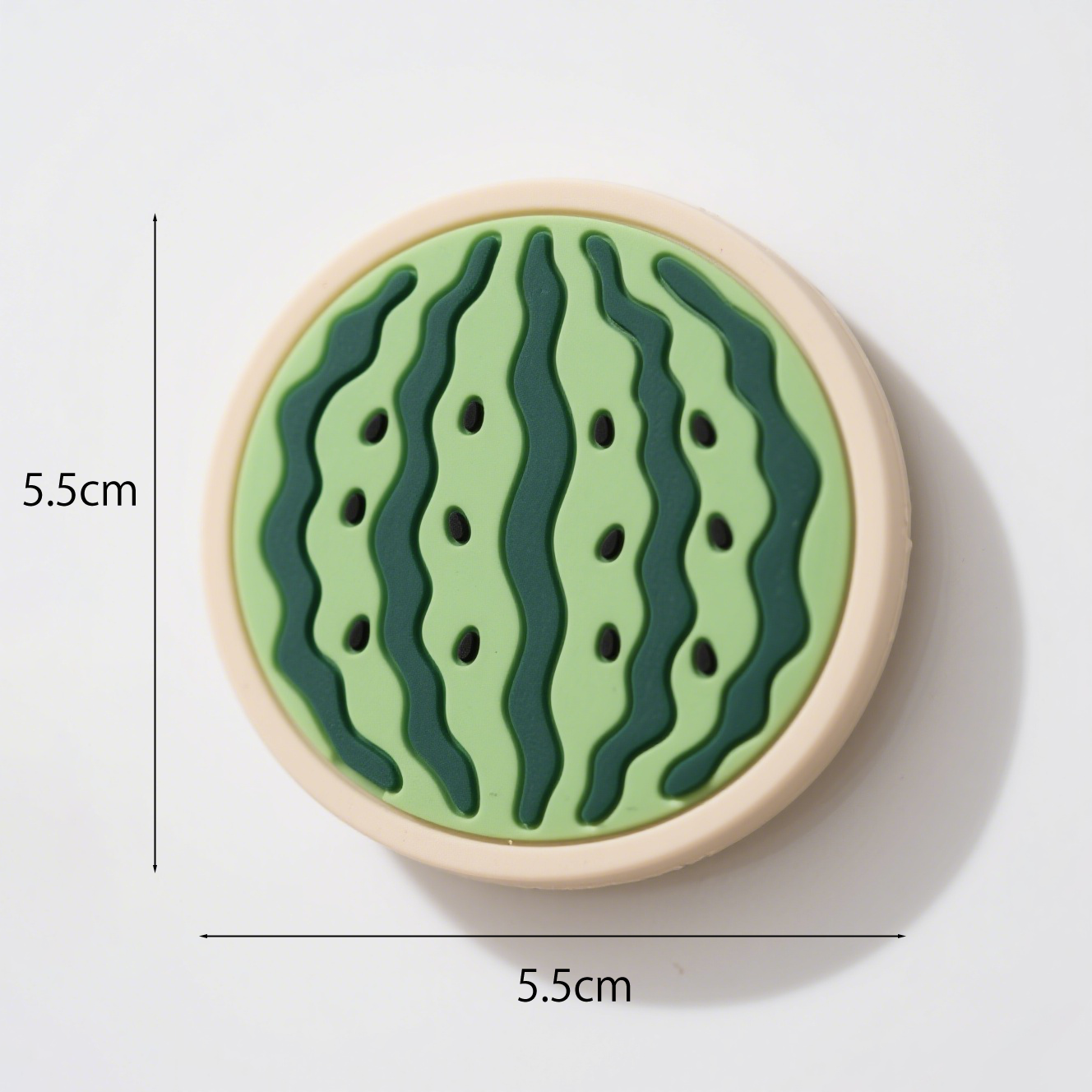 Dekorativer Kühlschrankmagnet Wassermelone mit Gummibeschichtung
