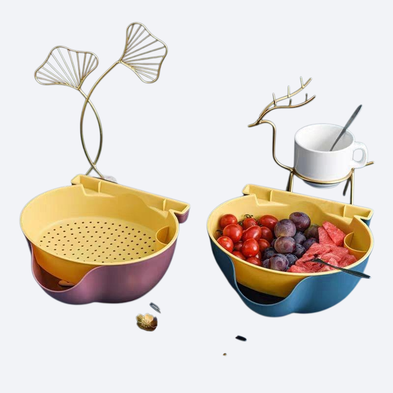 多機能家庭用二重洗いバスケット