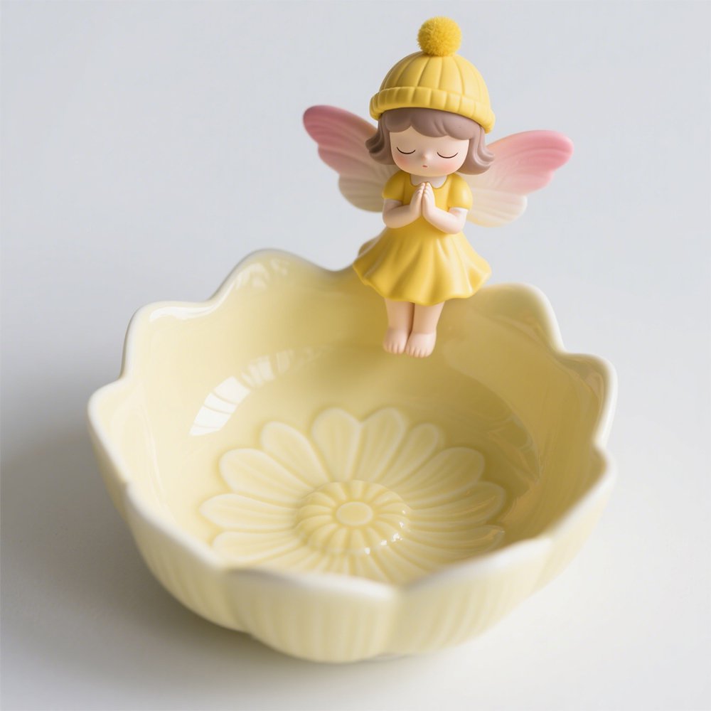 Magische Elfenfigur aus Keramik als Türschmuck