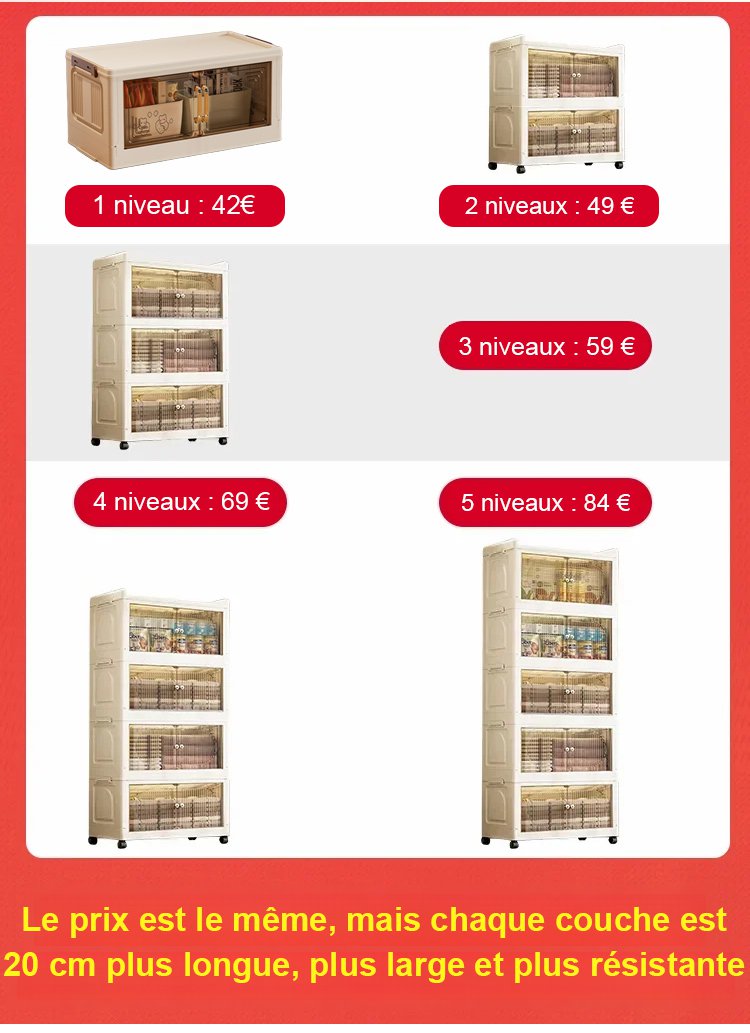 Platzsparender Kleiderschrank mit viel Stauraum