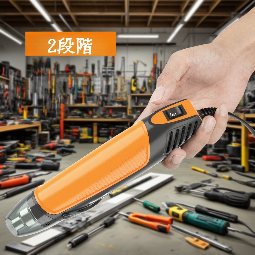 小型ヒートガン 温度調節可能 風速アダプト付き