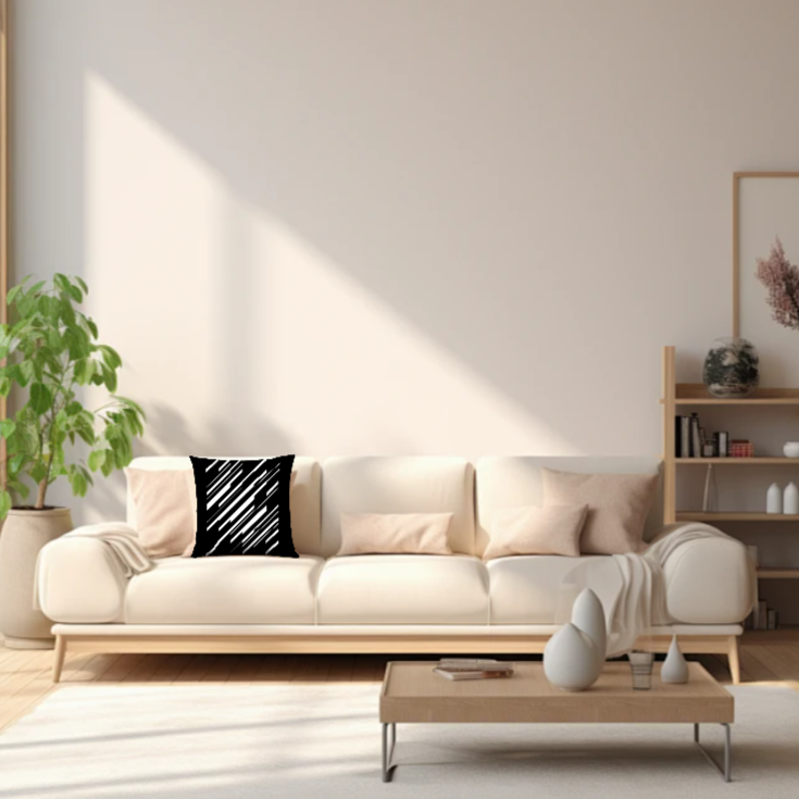 黑白幾何圖案抱枕套