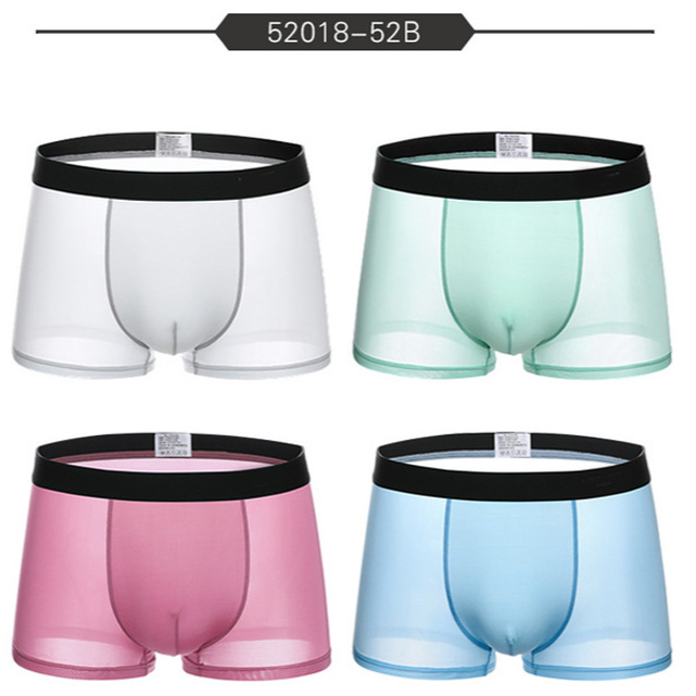 ボクサーパンツ メンズ ボクサーブリーフ 男性 3D アイスシルク シームレス 薄い 零応力