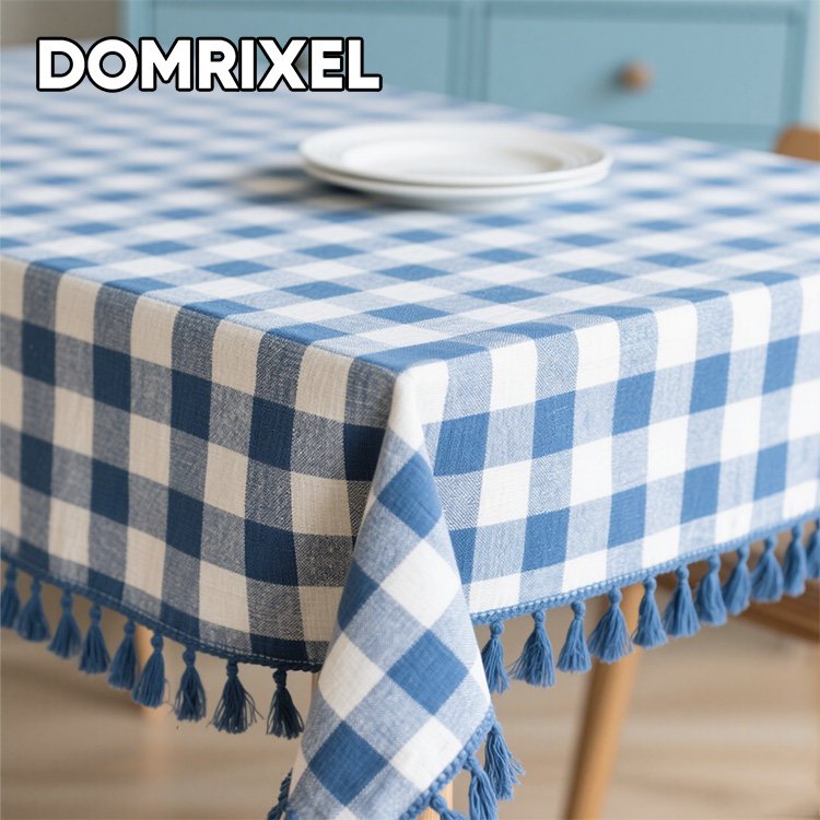 おしゃれなチェック柄デザインのテーブルクロス