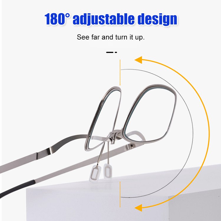 Titanium upper flip presbyopes for near and far use