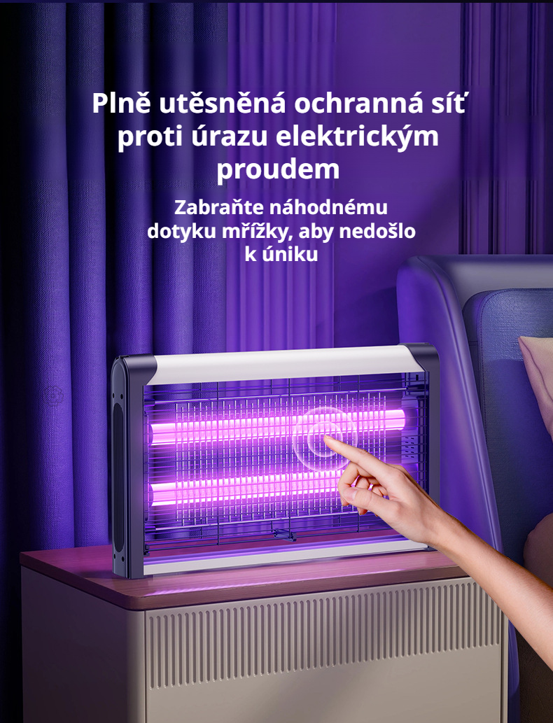 Snadné čištění a údržba UV lapače komárů