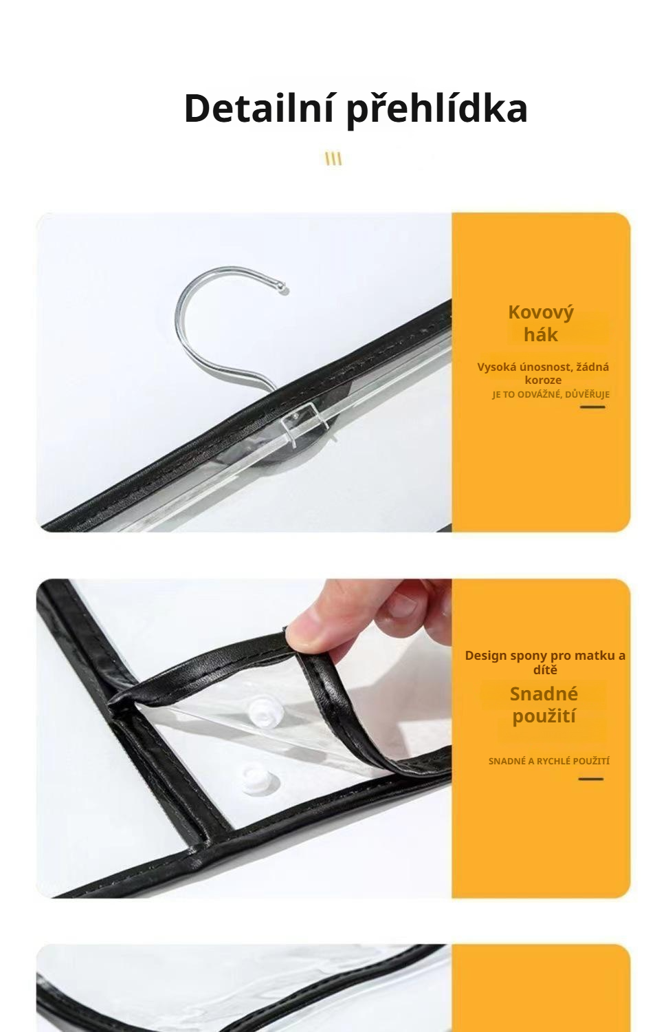 Taška na kosmetiku do koupelny – průhledná a voděodolná